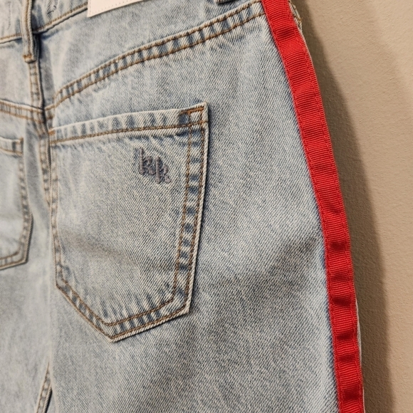 KENDALL + Kylie Denim Side Stripe Mini Skirt Size 26‎ - Picture 8 of 8